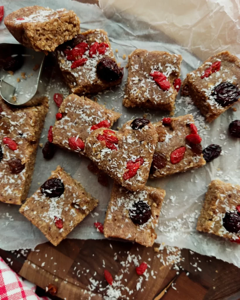 Raw Coconut Bars with Cinnamon, Vanilla, and Nutmeg