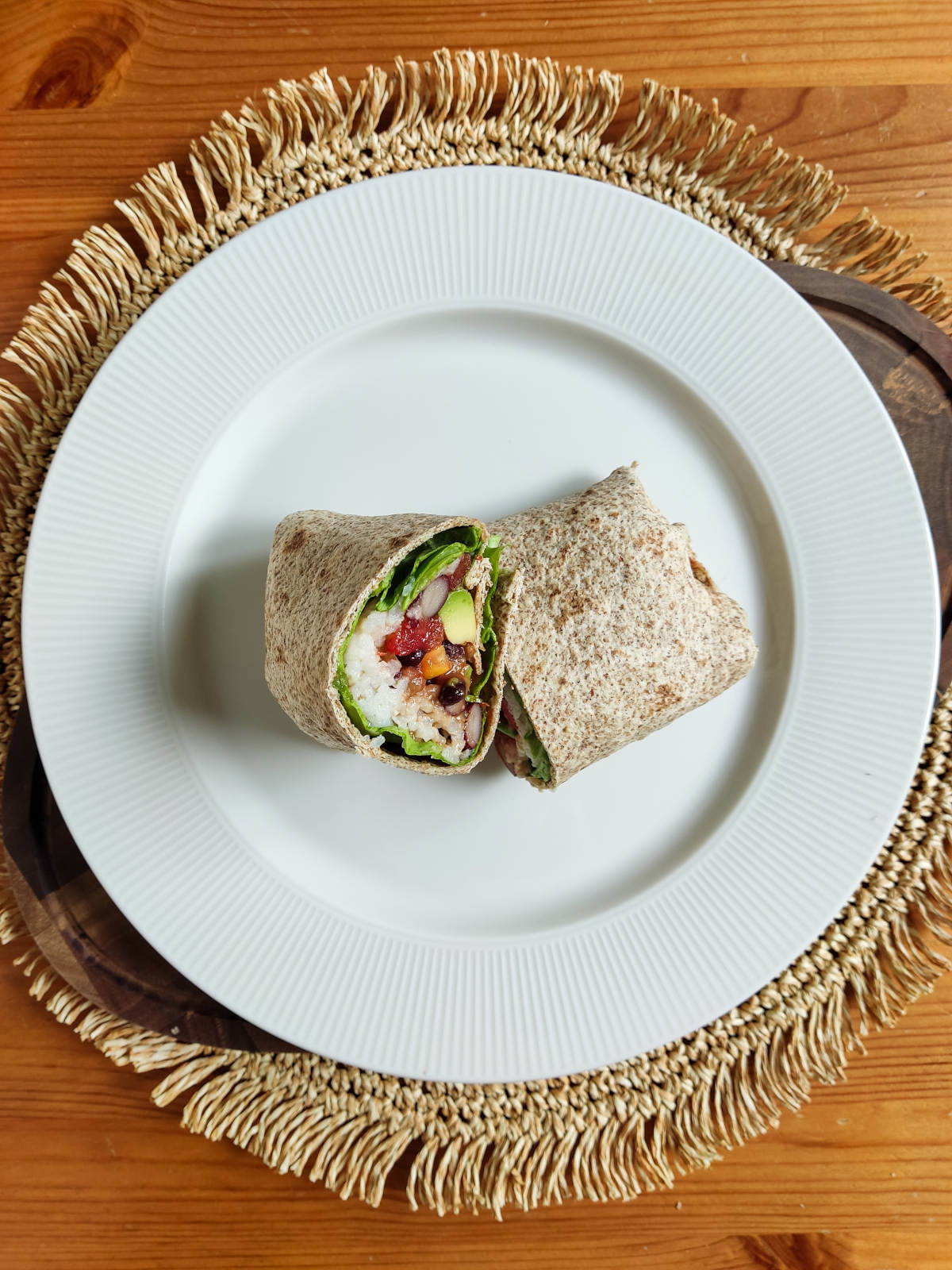 Delicious Bean Burrito on a plate