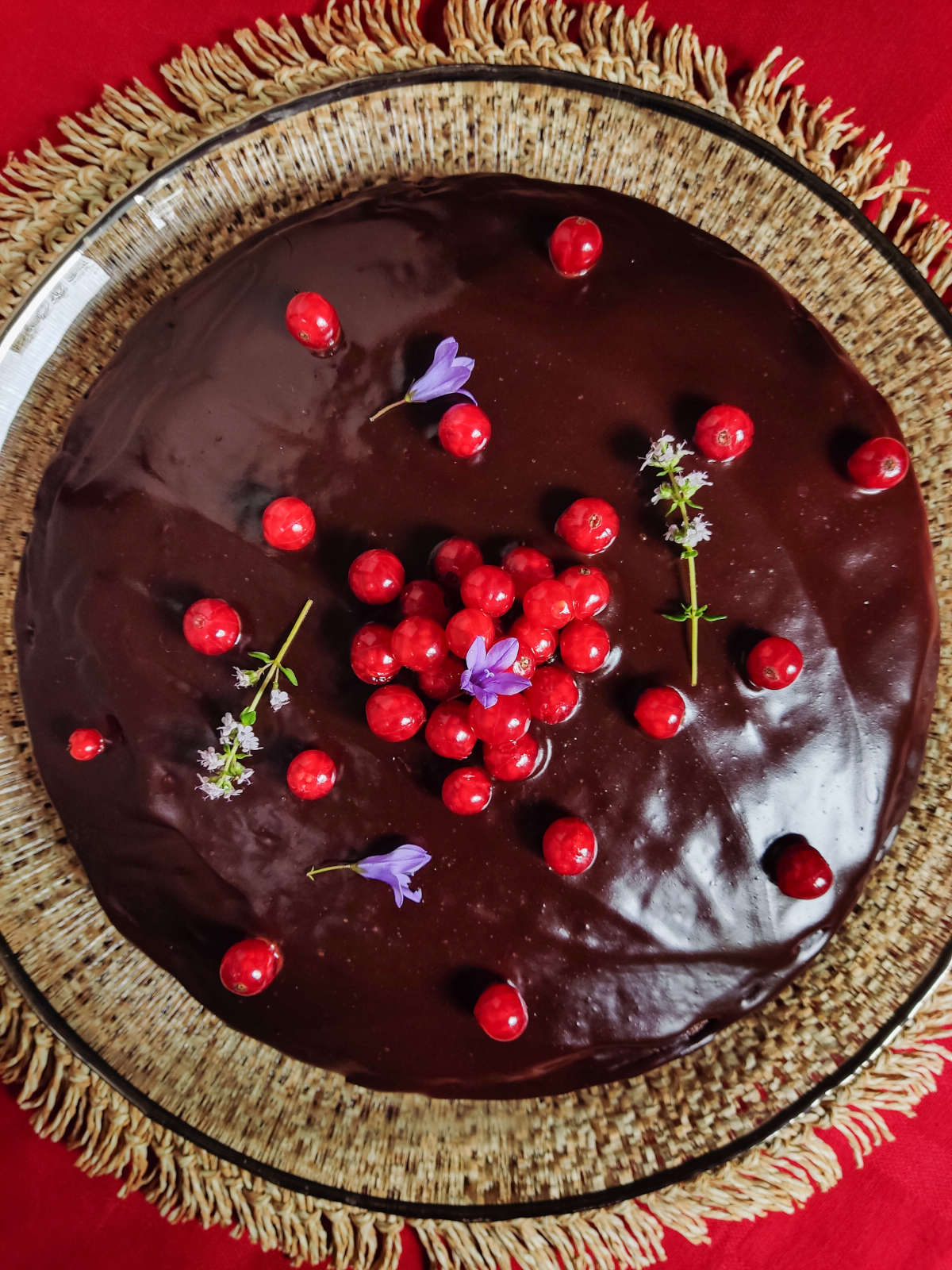 Vegan Chocolate Cake on a plate