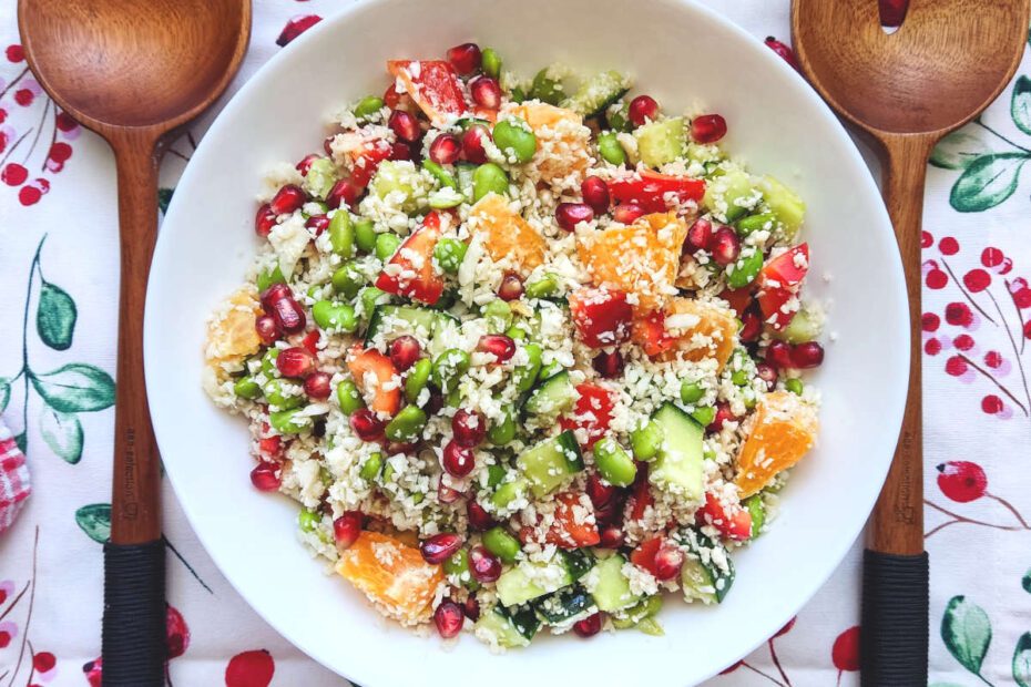 Cauliflower Couscous Salad in a bowl
